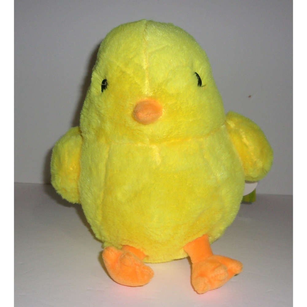 Spark Create Imagine Yellow Chick Plush Crinkle Toy Rattle 9" New Sewn Eyes